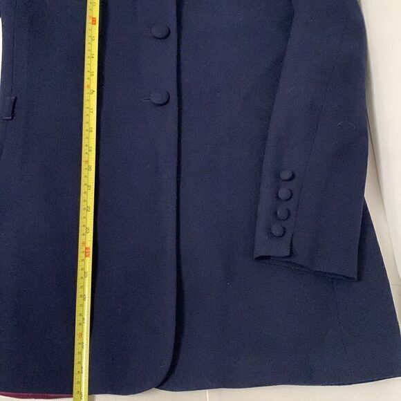 Jones New York Wool Blazer w/ Shoulder Pads Size 10 - Picture 7 of 13